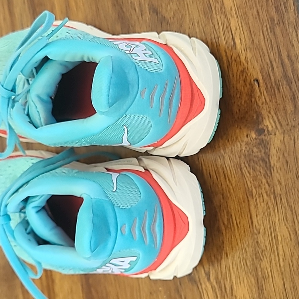 Women Hoka One One Clifton 8 Aquarella Running Shoes Sneakers 10b - Picture 4 of 11